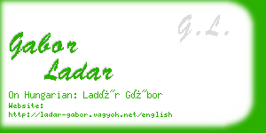 gabor ladar business card